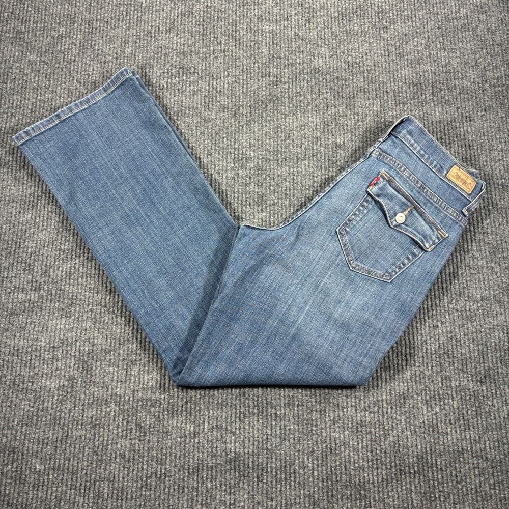 Levi's 512 Perfectly Slimming Jeans Women 12 Medium Blue Bootcut Denim